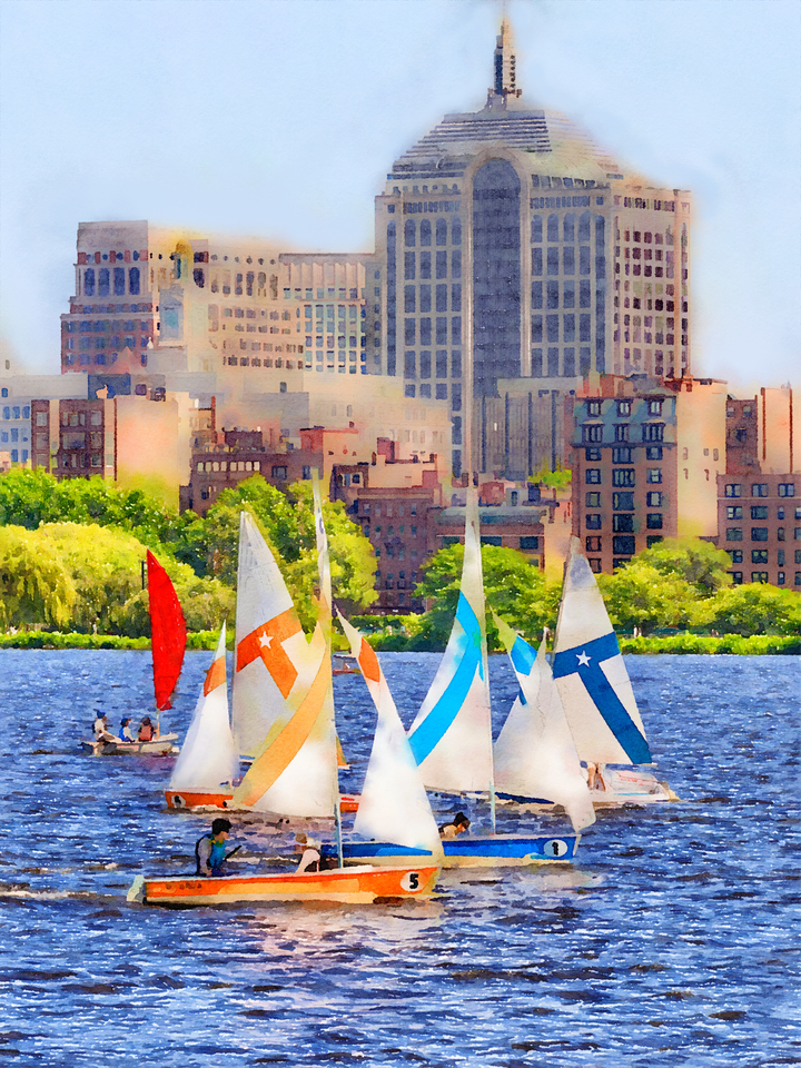 Boston Sailing No.19 Watercolor