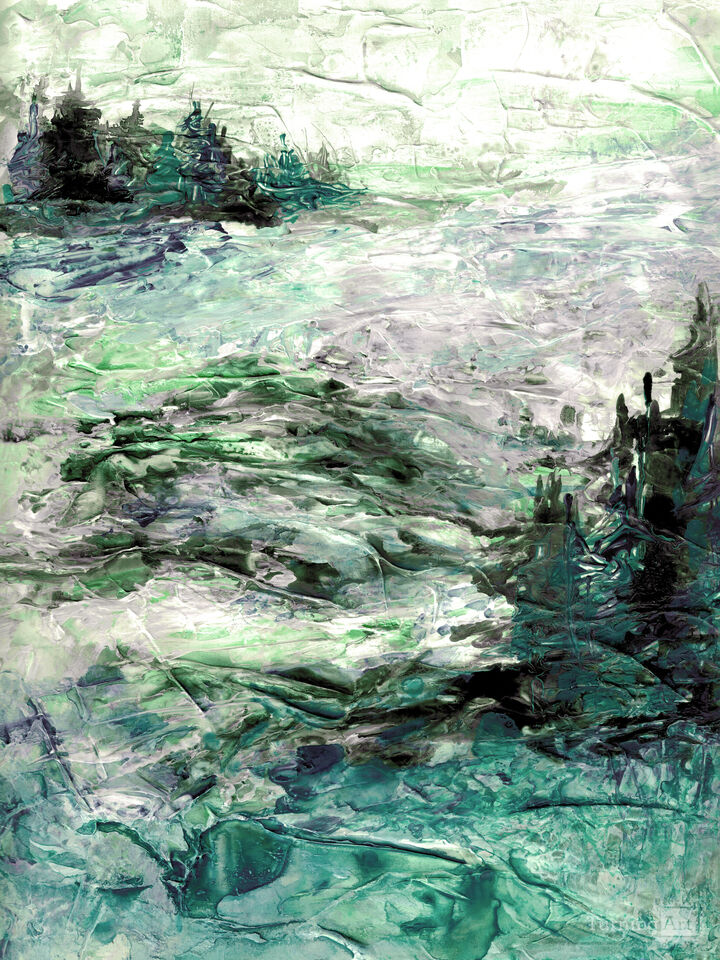 WILD EXPEDITION 2 ABSTRACT FOREST TREES PAINTING