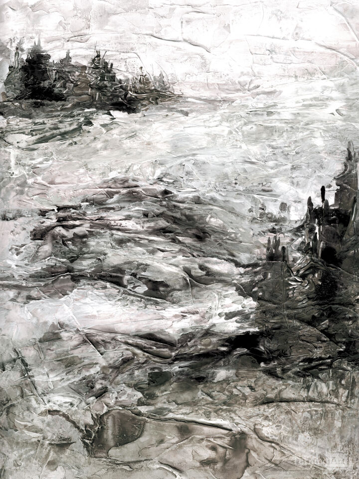 WILD EXPEDITION 7 ABSTRACT FOREST TREES PAINTING