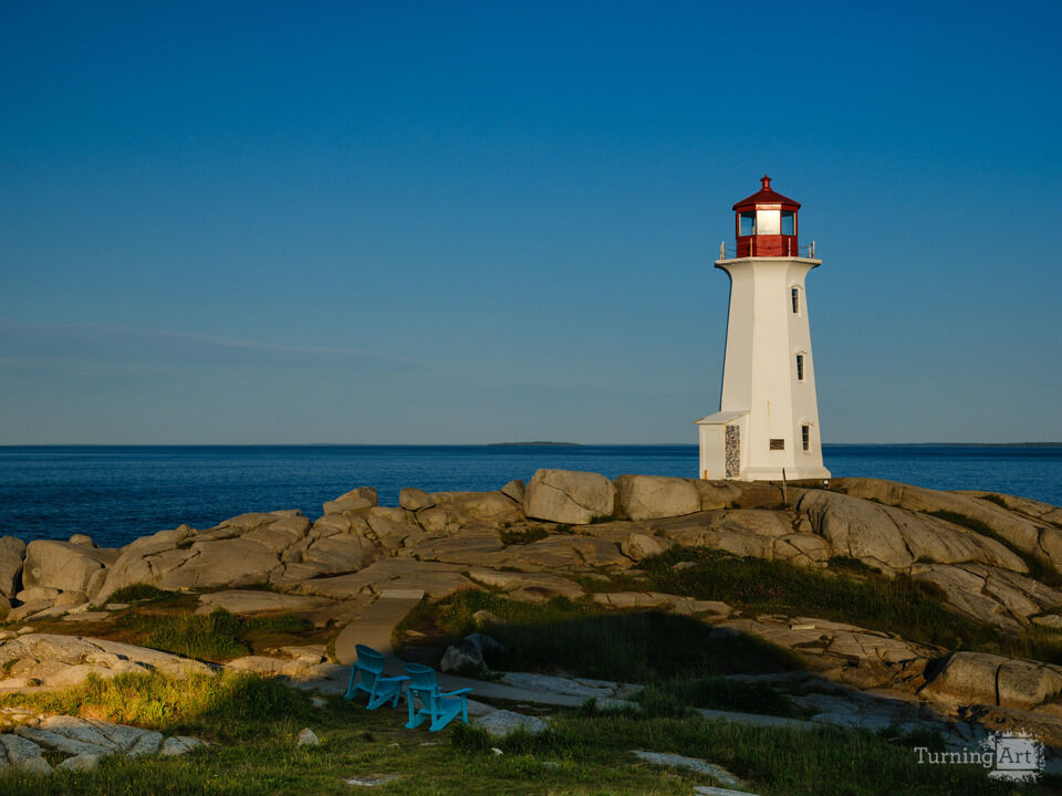 Peggy's Cove Lighthouse in late afternoon light