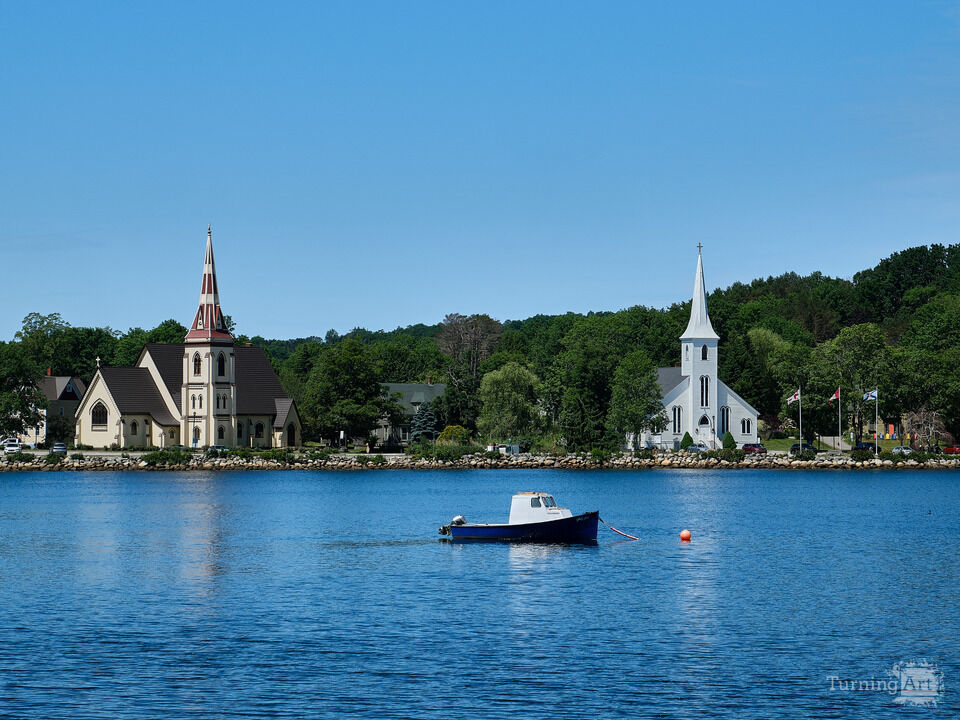 Three Churches on Mahone Bay