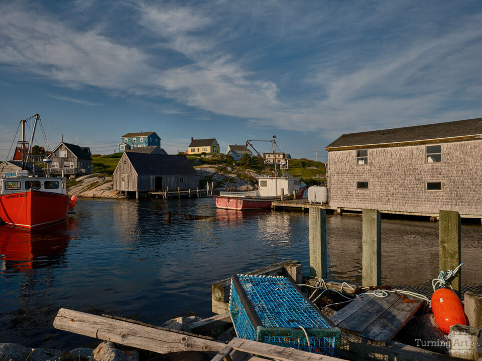 The calm harbor at Peggy's Cove Nova Scotia