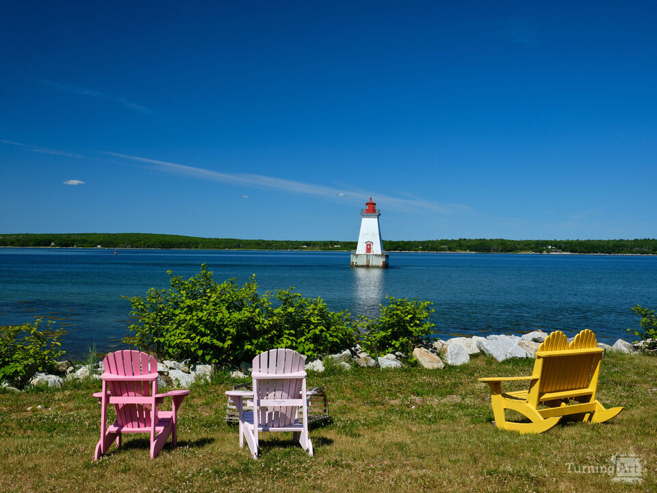 Relaxing at the Sandy Point Lighthouse Beach