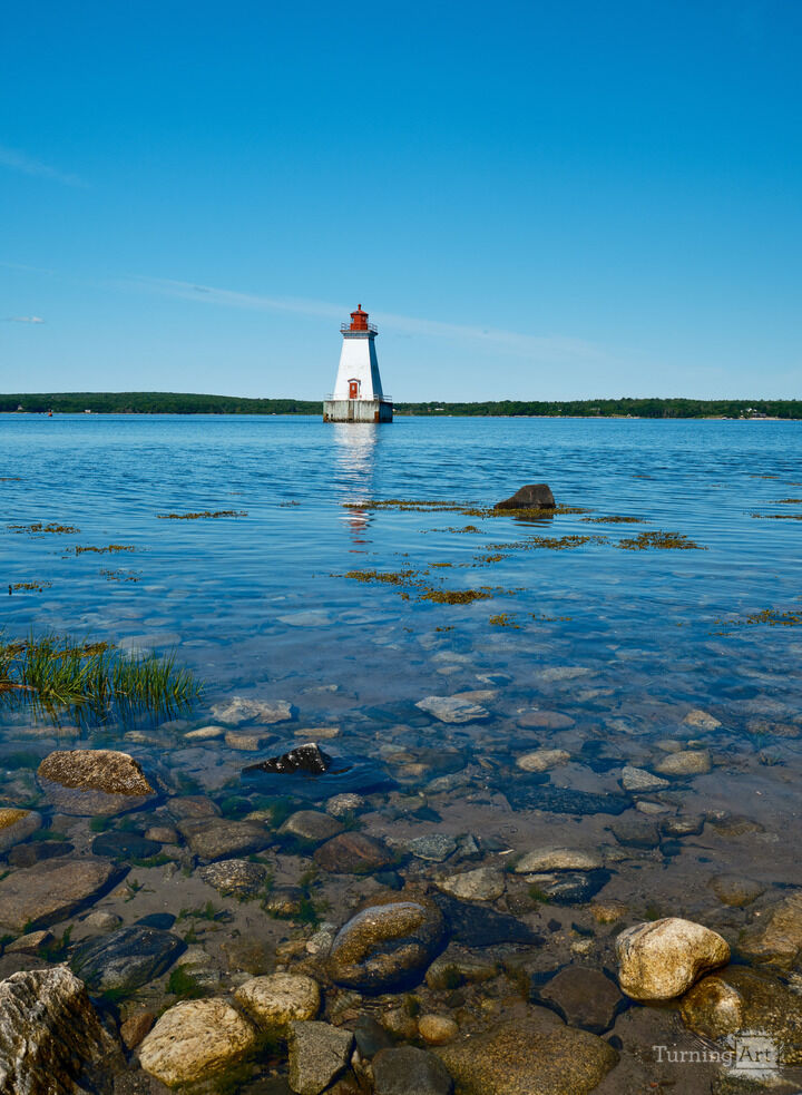 Low tide at the Sandy Point Lighthouse NS