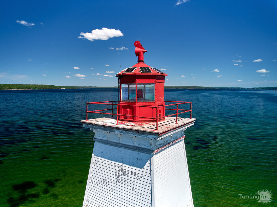 Aerial image of the Sandy Point Lighthouse I