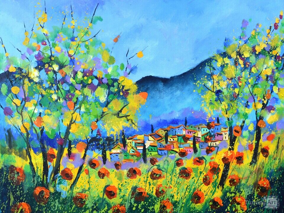 Red poppies in Provence 