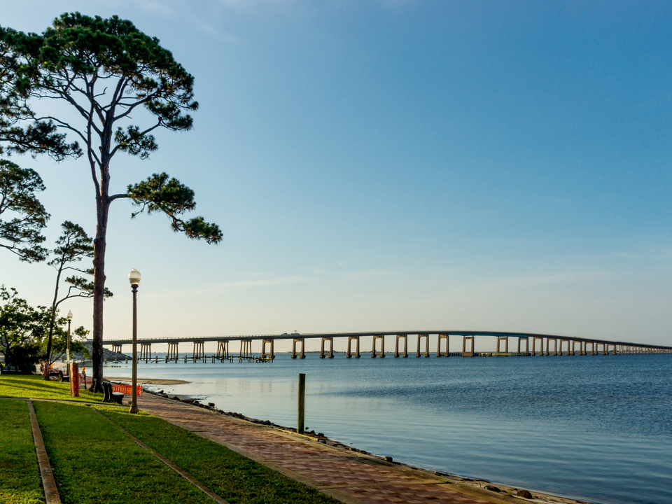 Navarre Beach Causeway Bridge Morning