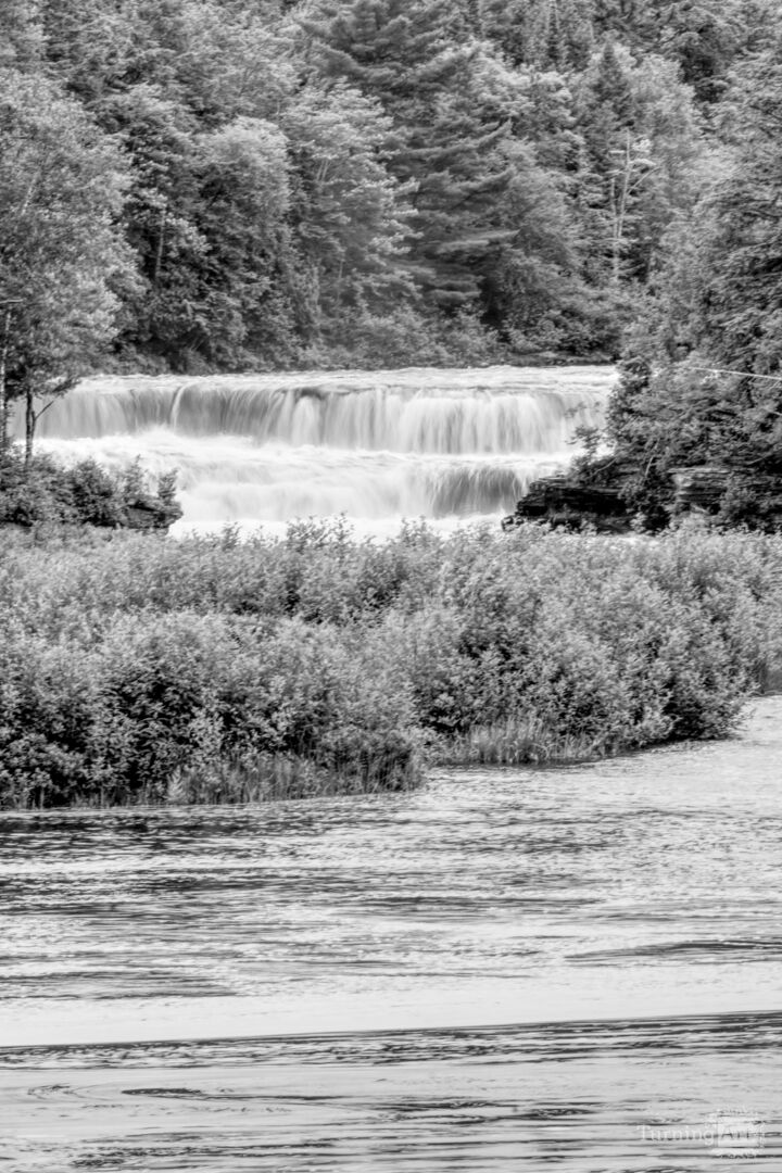 Tahquamenon Falls After Rain Grayscale