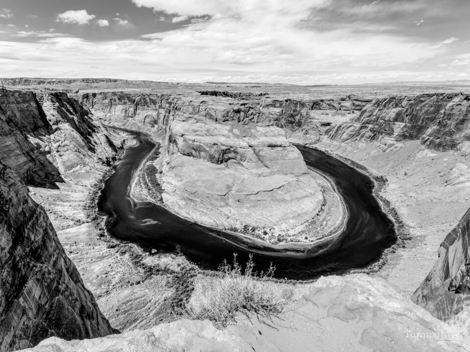 Arizona Horseshoe Bend Afternoon Grayscale