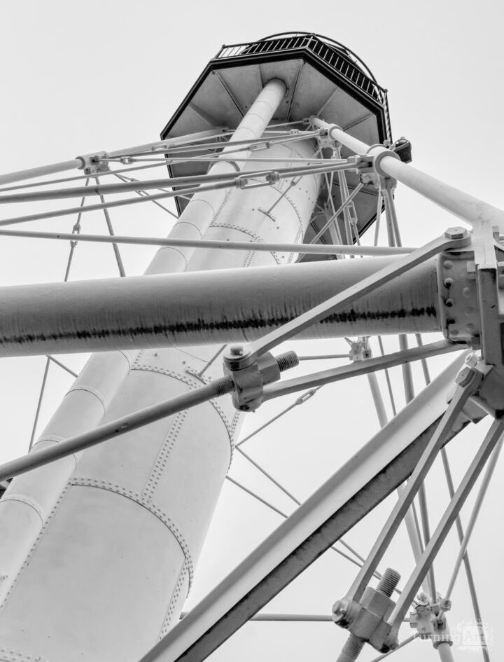 Under Whitefish Point Light Grayscale