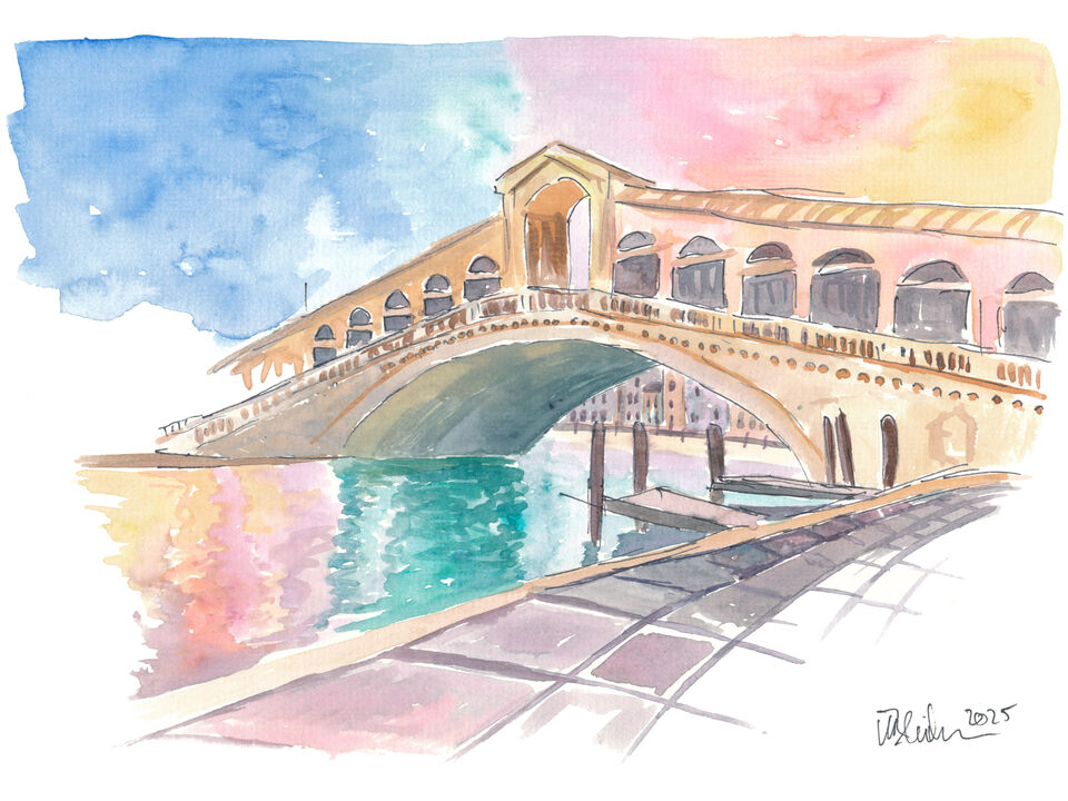 Morning Glory Light Over Venice’s Rialto Bridge