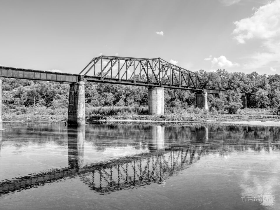 Cotter Vintage Railroad Bridge Grayscale