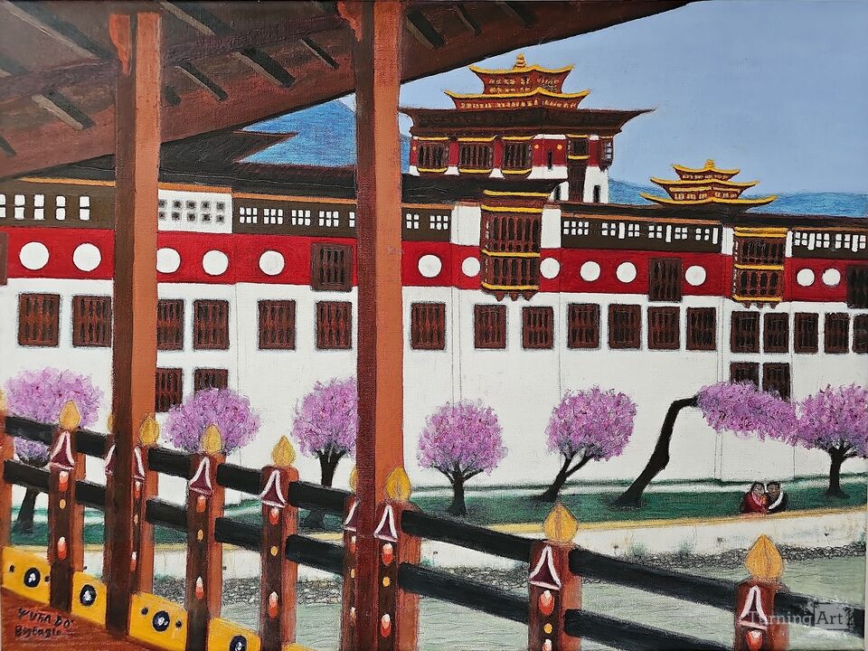  Wooden Bridge at Punakha Monastery, Bhutan II