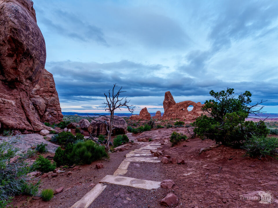 Path To Turret Arch At Blue Hour