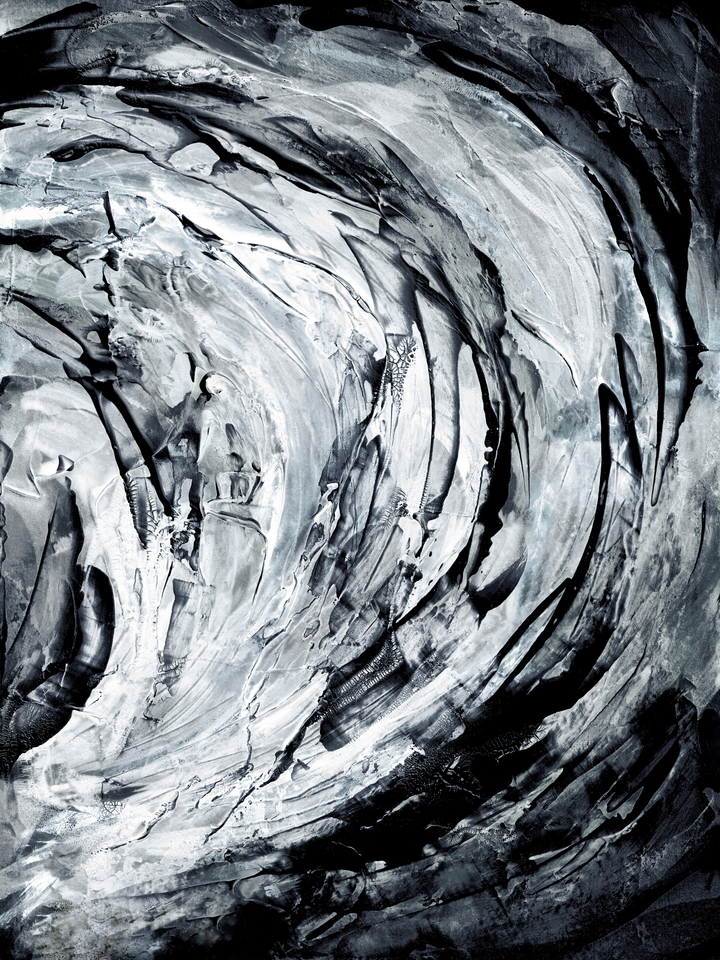 ON COURSE, INVERTED 10 ABSTRACT SPLASH WAVES PAINTING