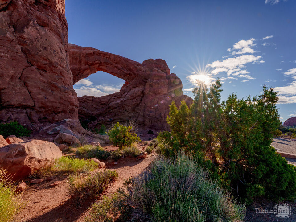 Sunburst At Arches North Window