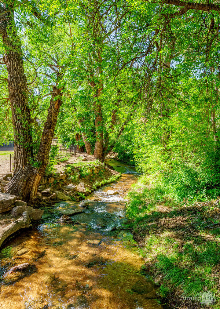 Fountain Creek Curves Through Manitou Springs
