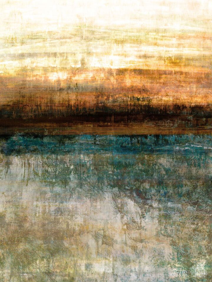 NIGHT AWAITS 1 - ABSTRACT LANDSCAPE PAINTING