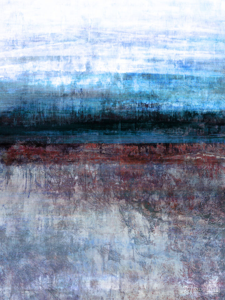NIGHT AWAITS 2 - ABSTRACT LANDSCAPE PAINTING