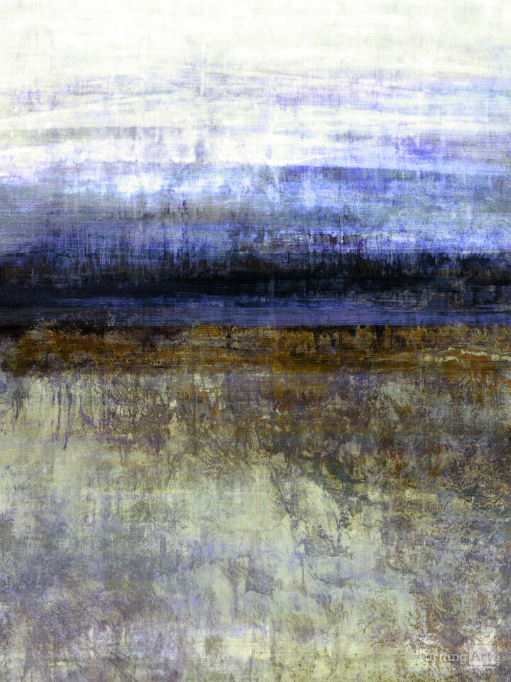 NIGHT AWAITS 4 - ABSTRACT LANDSCAPE PAINTING