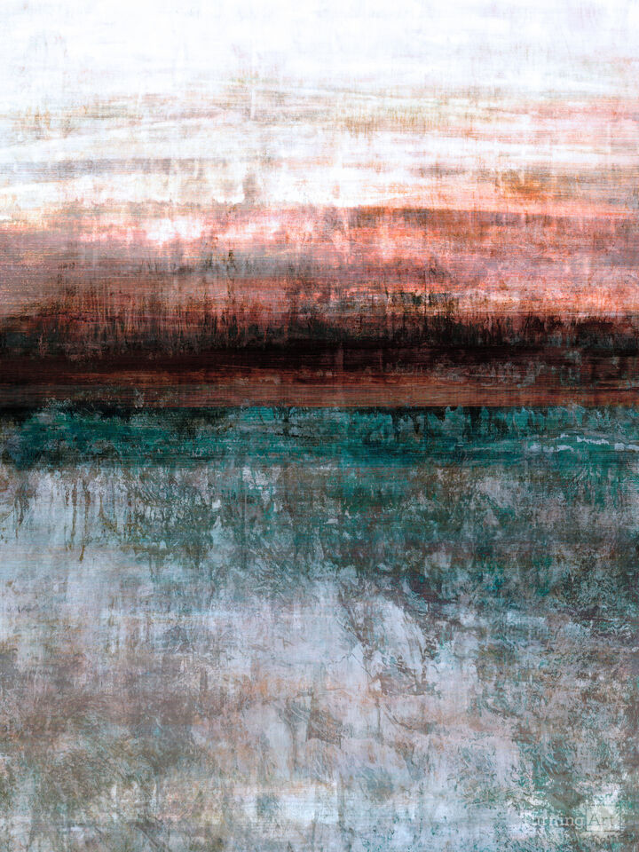 NIGHT AWAITS 5 - ABSTRACT LANDSCAPE PAINTING