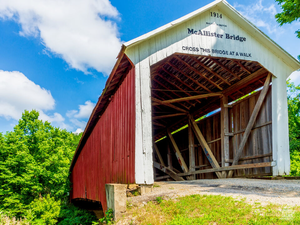 Beside McAllister Bridge Indiana