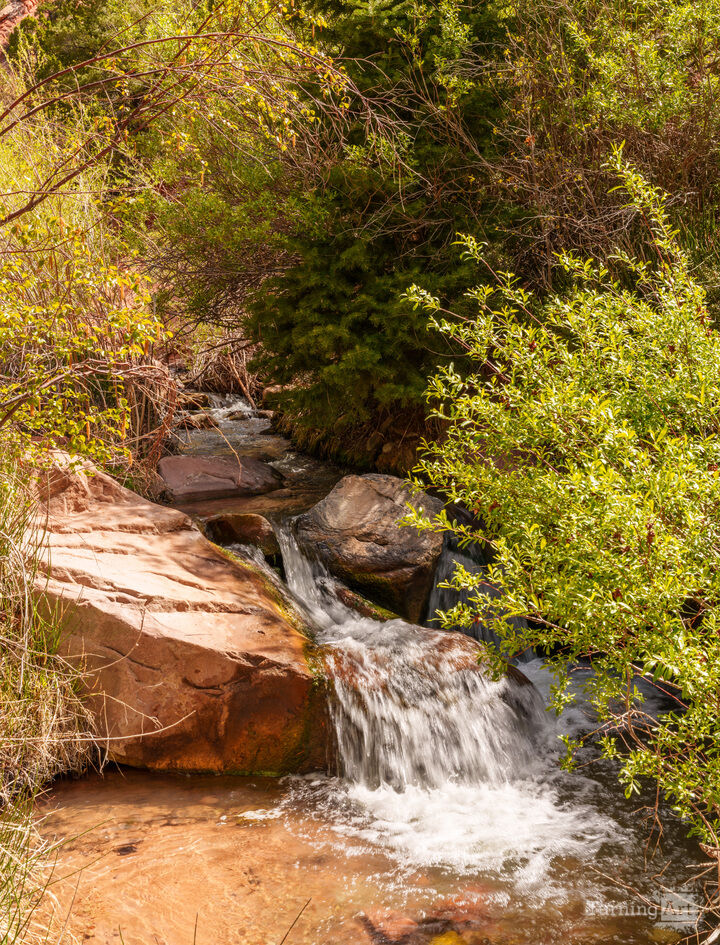 Flowing Kanarra Creek Falls
