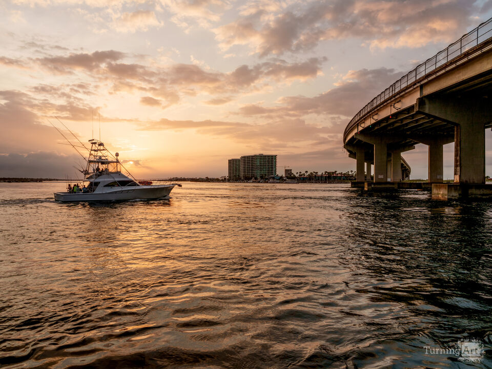Fishing Boat Sunrise Perdido Pass