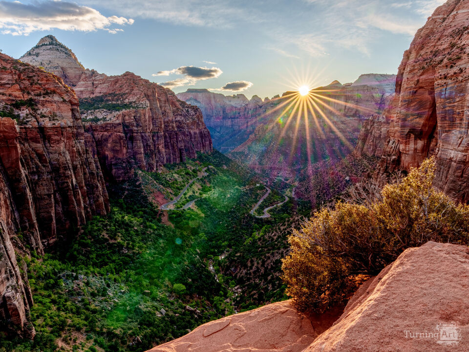 Golden Rays From Zion Overlook