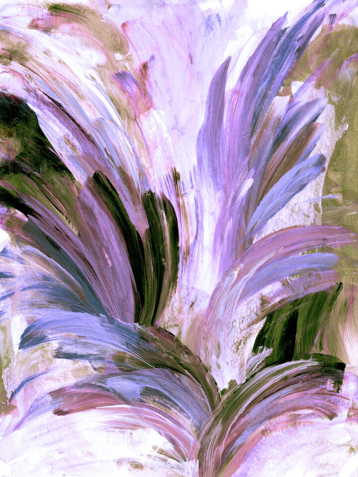 PEACOCK SPLASH 1 FERVOR (1/2, DIPTYCH) ABSTRACT PAINTING