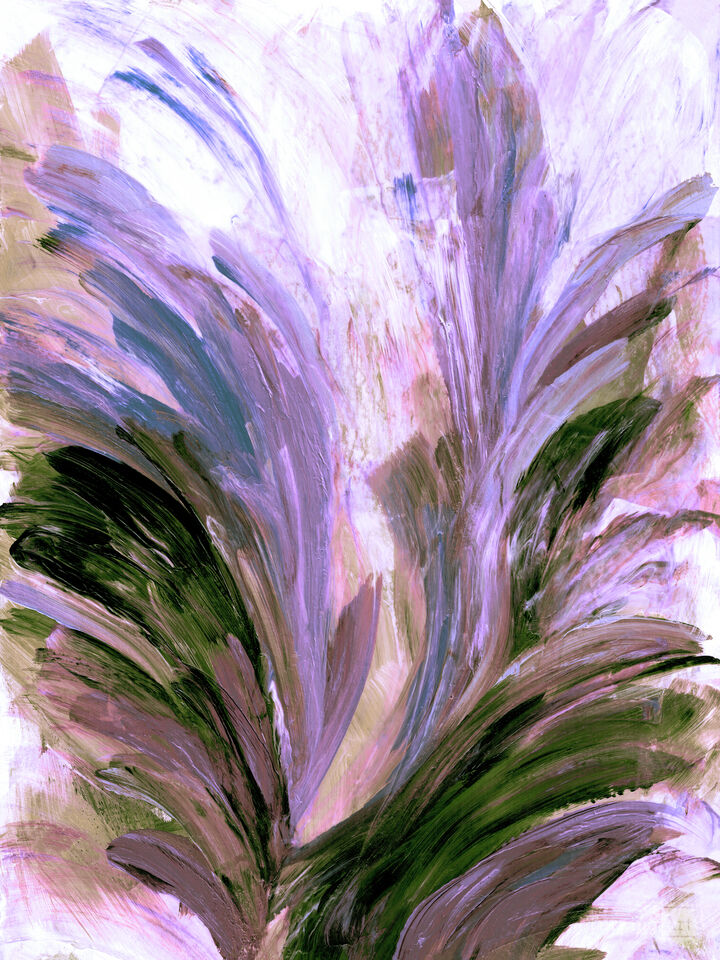 PEACOCK SPLASH 2 FERVOR (2/2, DIPTYCH) ABSTRACT PAINTING