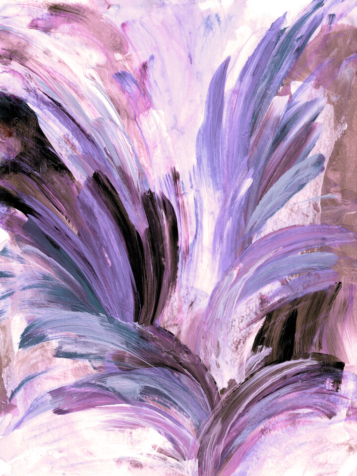 PEACOCK SPLASH 1 REGALIA (1/2, DIPTYCH) ABSTRACT PAINTING