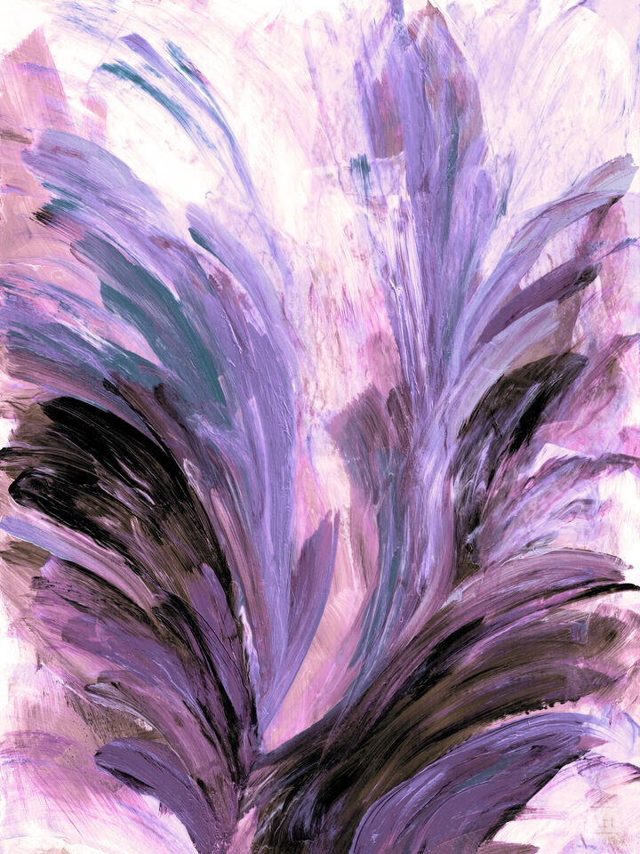 PEACOCK SPLASH 2 REGALIA (2/2, DIPTYCH) ABSTRACT PAINTING