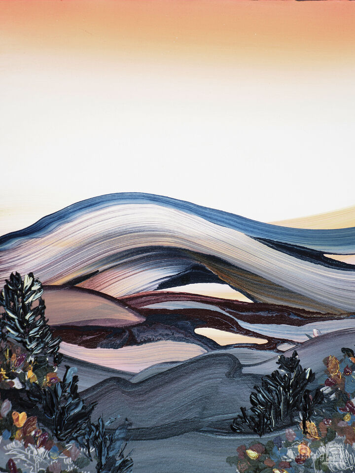 Sienna Sunrise Triptych (a)