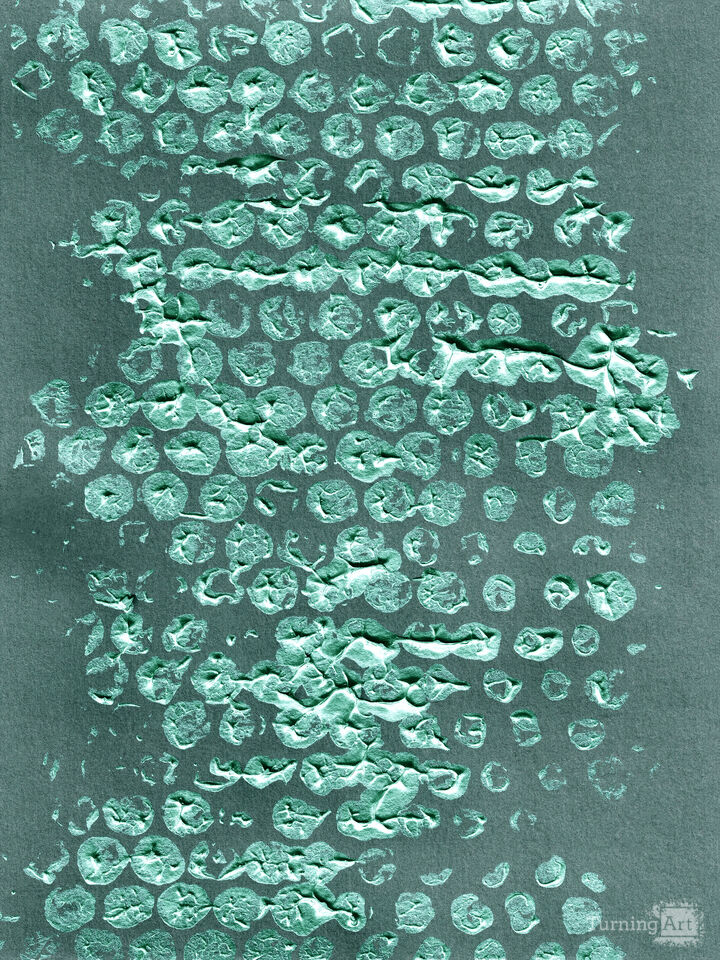 BLOTS AND DOTS 1 METALLIC MINT GREEN ABSTRACT PATTERN (DIPTYCH)