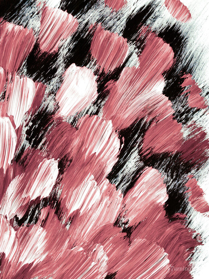 PANACHE CORAL PINK - ABSTRACT SPLASH WAVES PAINTING