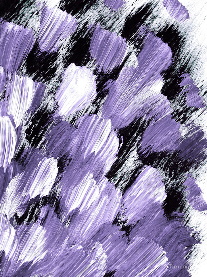 PANACHE LAVENDER VIOLET PURPLE - ABSTRACT SPLASH WAVES PAINTING