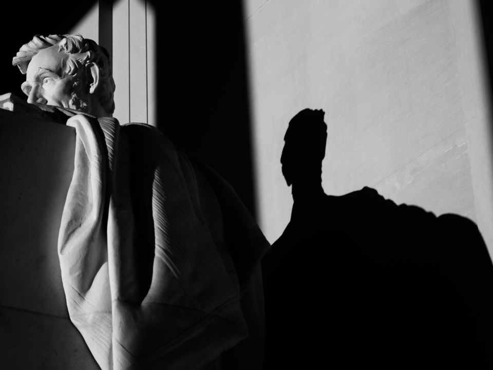 Lincoln Memorial Shadow / Black and White