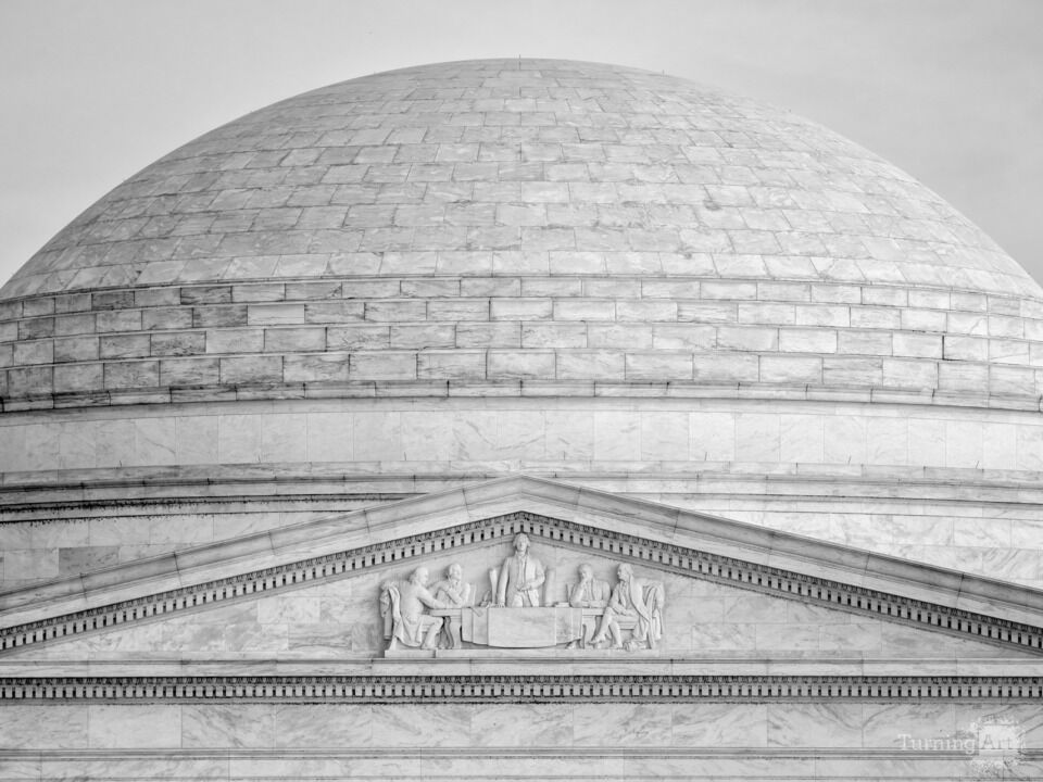 Jefferson Memorial Dome / Black and White