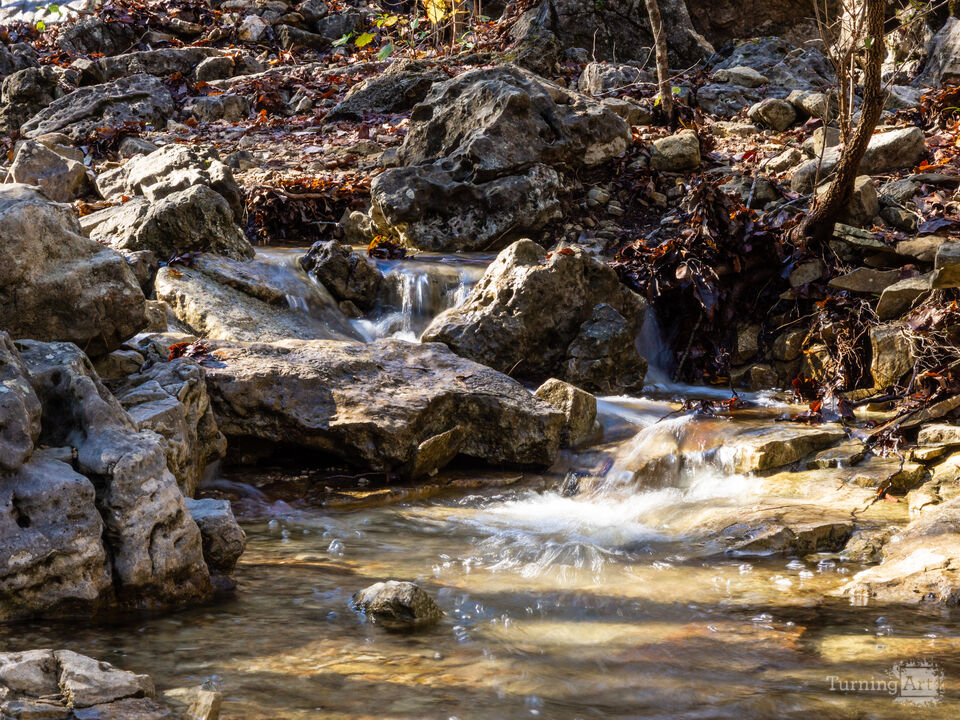 Falls Through A Rocky Creek