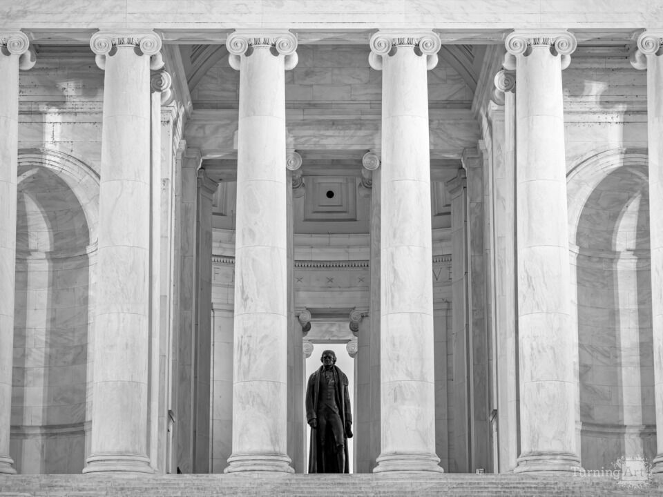 Jefferson Memorial Statue and Columns