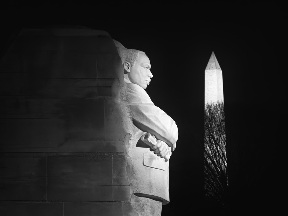 MLK Memorial and Washington Monument at Night