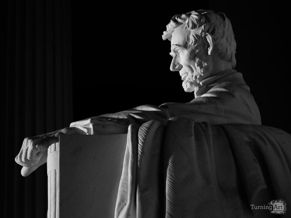 Lincoln Memorial Statue in Solstice Sunlight