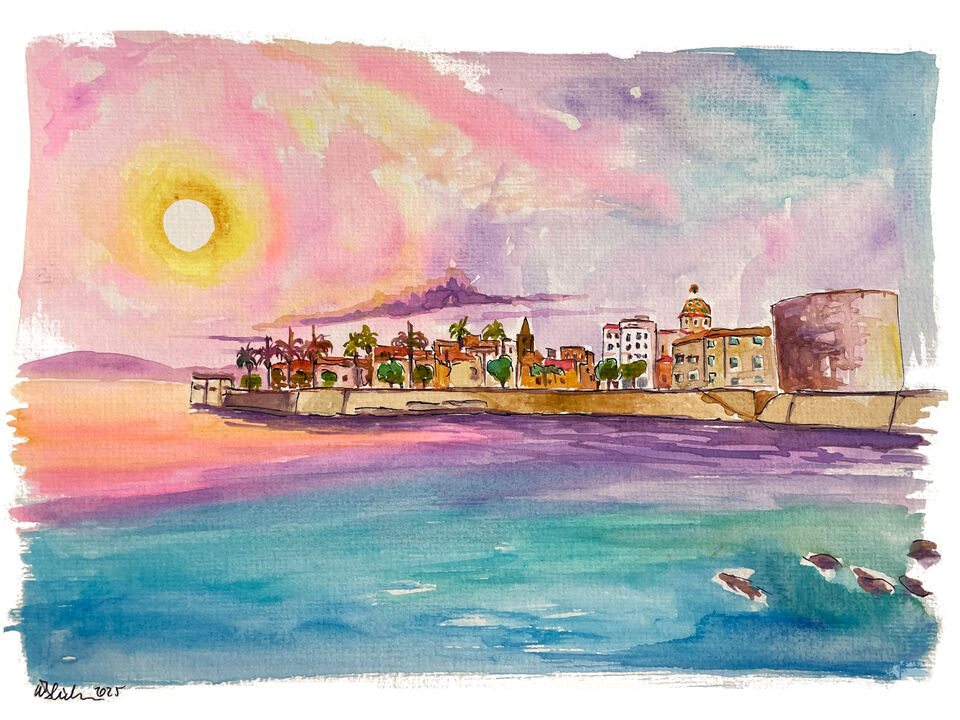 Charm of Alghero Sardinia Old Town Bastions