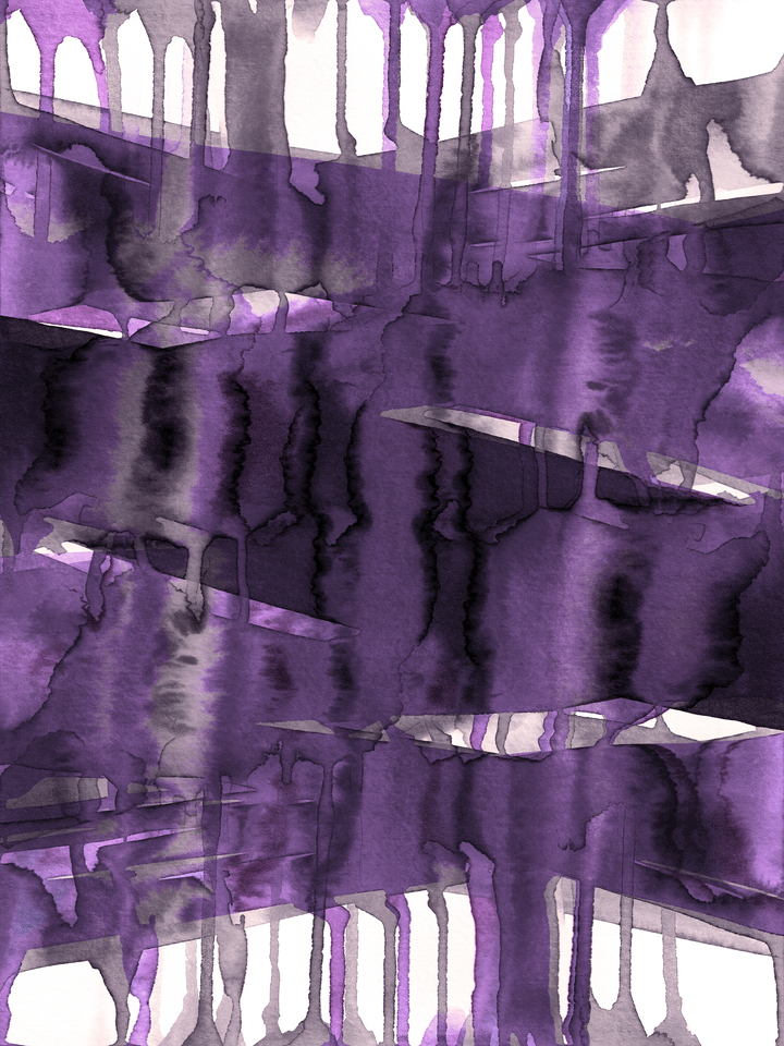 BALANCING ACT, VIOLET - CONTEMPORARY ABSTRACT PAINTING