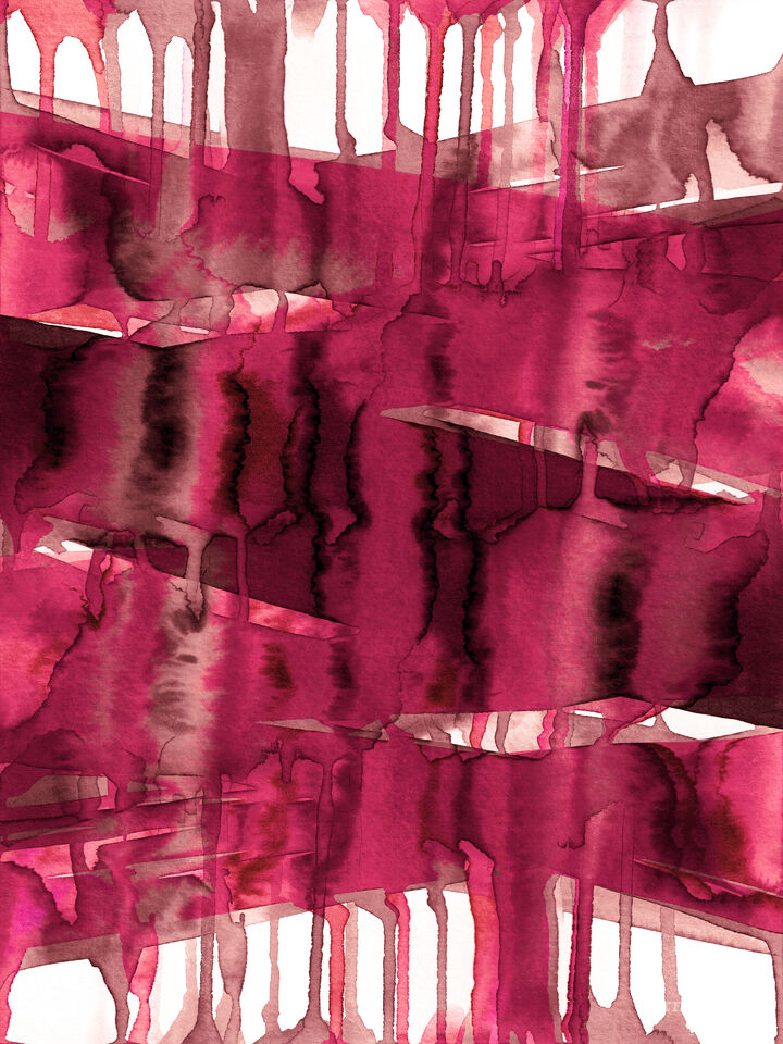 BALANCING ACT, HOT PINK - CONTEMPORARY ABSTRACT PAINTING