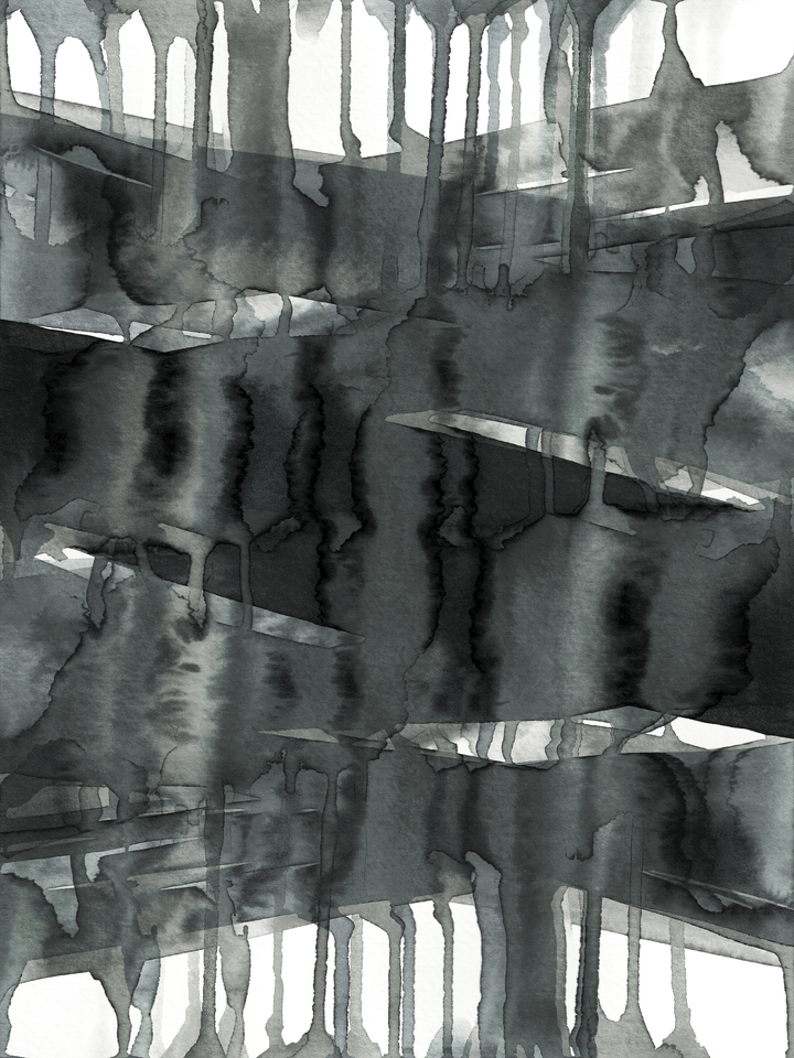 BALANCING ACT, GREYSCALE - CONTEMPORARY ABSTRACT PAINTING