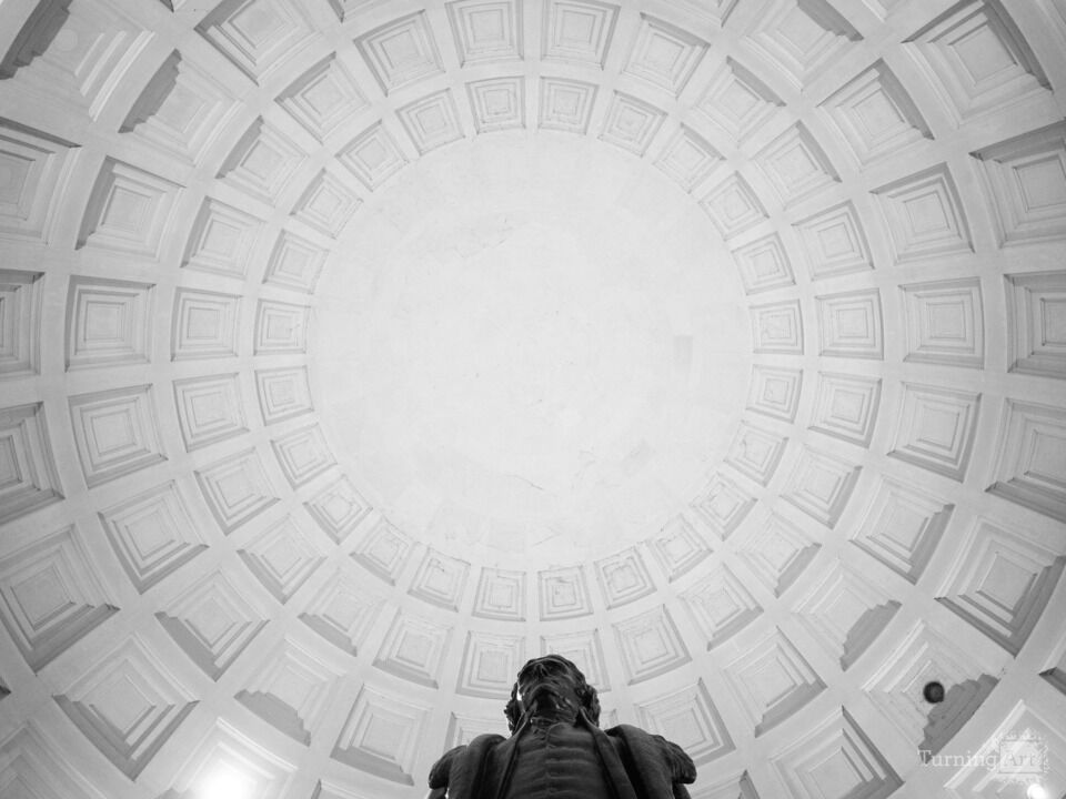 Jefferson Memorial Interior Dome / Black and White