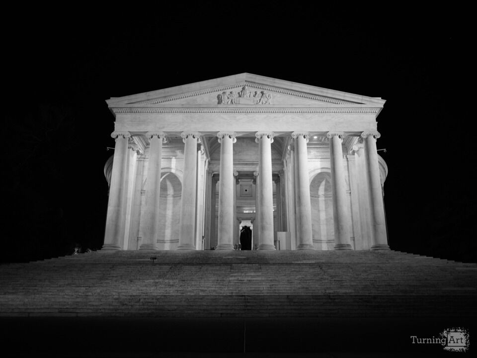 Jefferson Memorial Facade at Night, Washington DC