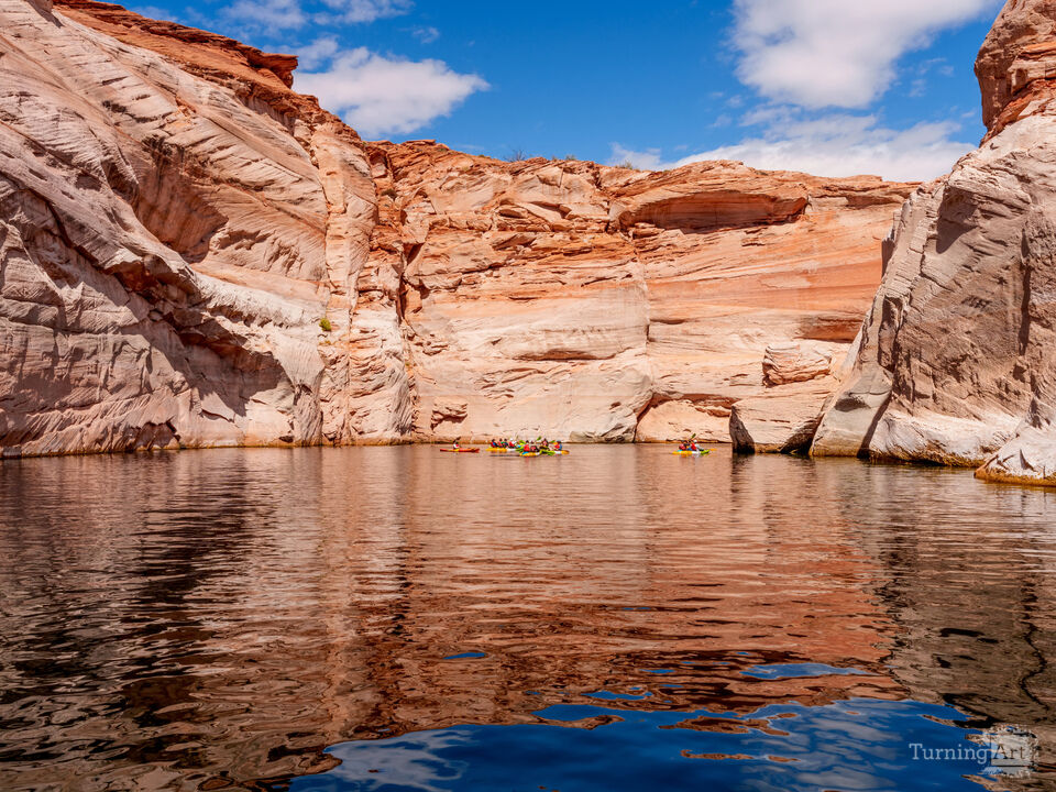 Kayakers In Antelope Canyon
